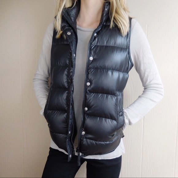 J Crew Shiny Puffer Down Vest | Poshmark